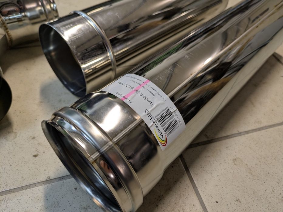 Труба нержавіюча 120мм стінка 1мм коліно димохід буржуйка котел булер