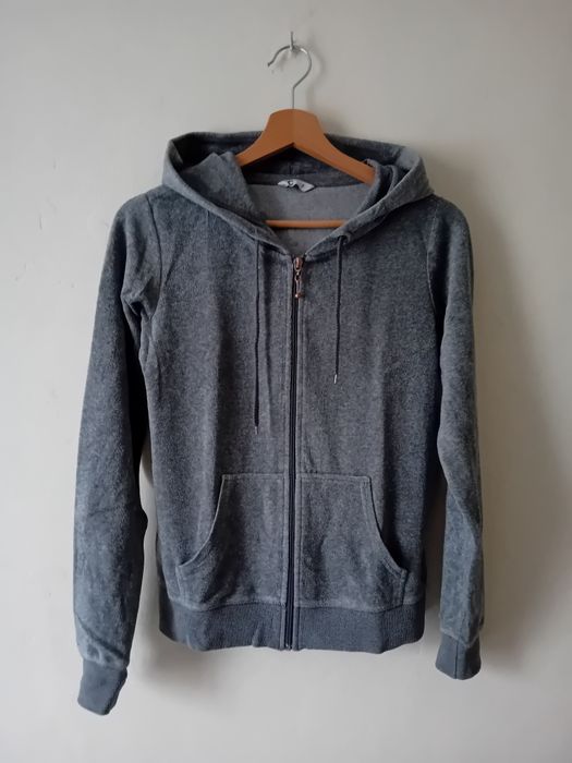 Bluza welurowa z kapturem