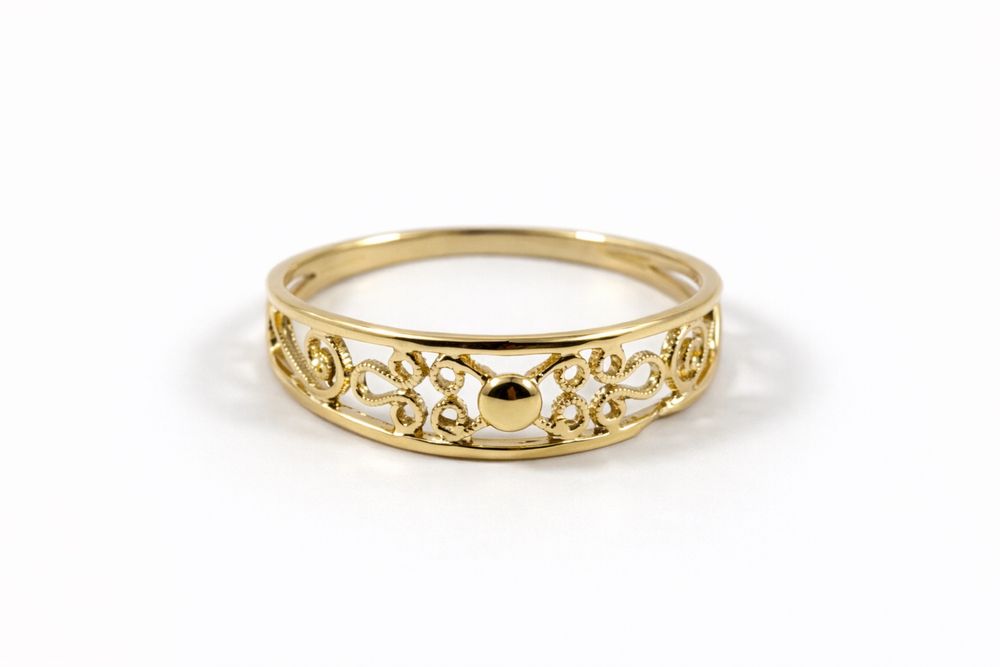 Złoty pierścionek rozmiar 21