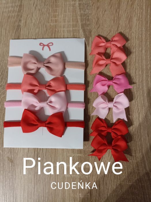 Opaska na gumce kokardka