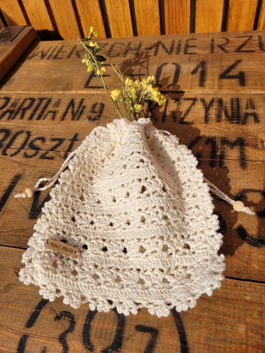 Torebka w stylu boho, robiona ręcznie,  dla dziewczynki, do komunii