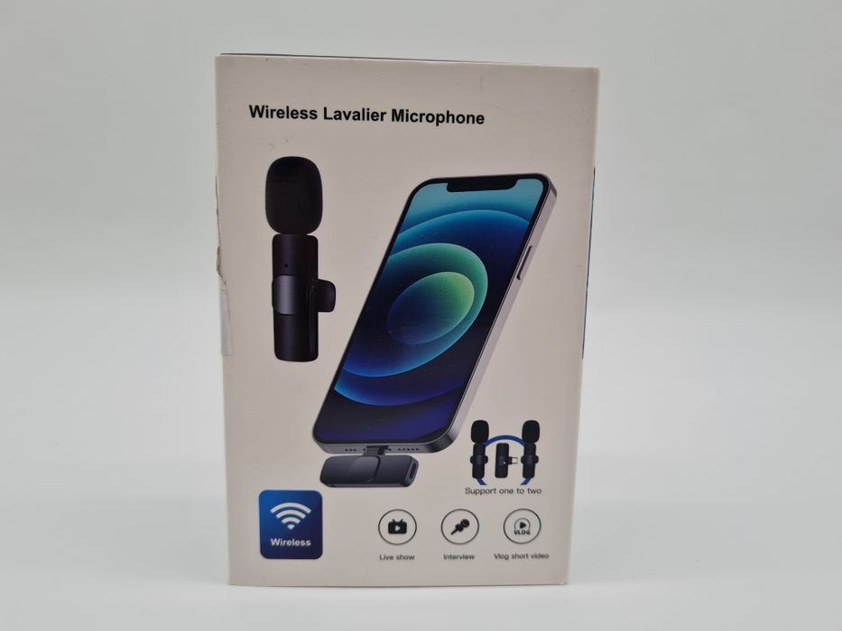 Zestaw 2 mikrofony bezprzewodowe krawatowe USB-C Android