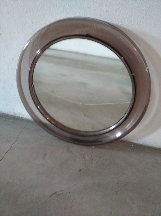 Espelho de parede redondo vintage (partido)