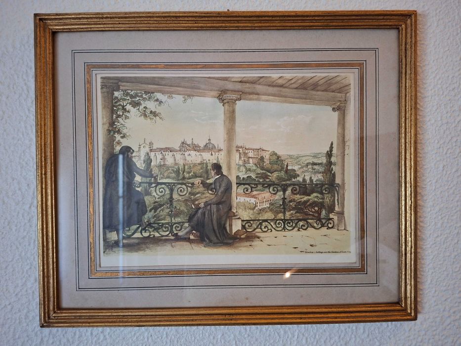 Coimbra c. 1800 - 3 gravuras, reproduções com molduras