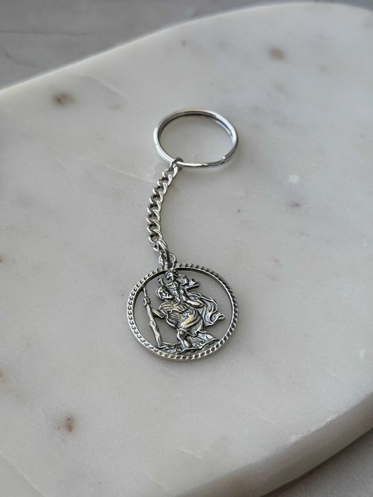Srebrny Breloczek Św. Krzysztof pr.925 Piękny
