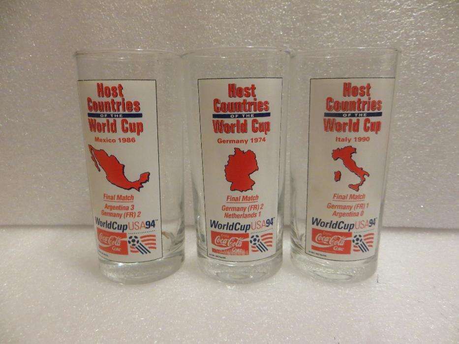 3 Copo Coca Cola Mundial 1986 / 1974 / 1990