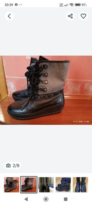 Продам зимние термо ботинки р 24.5