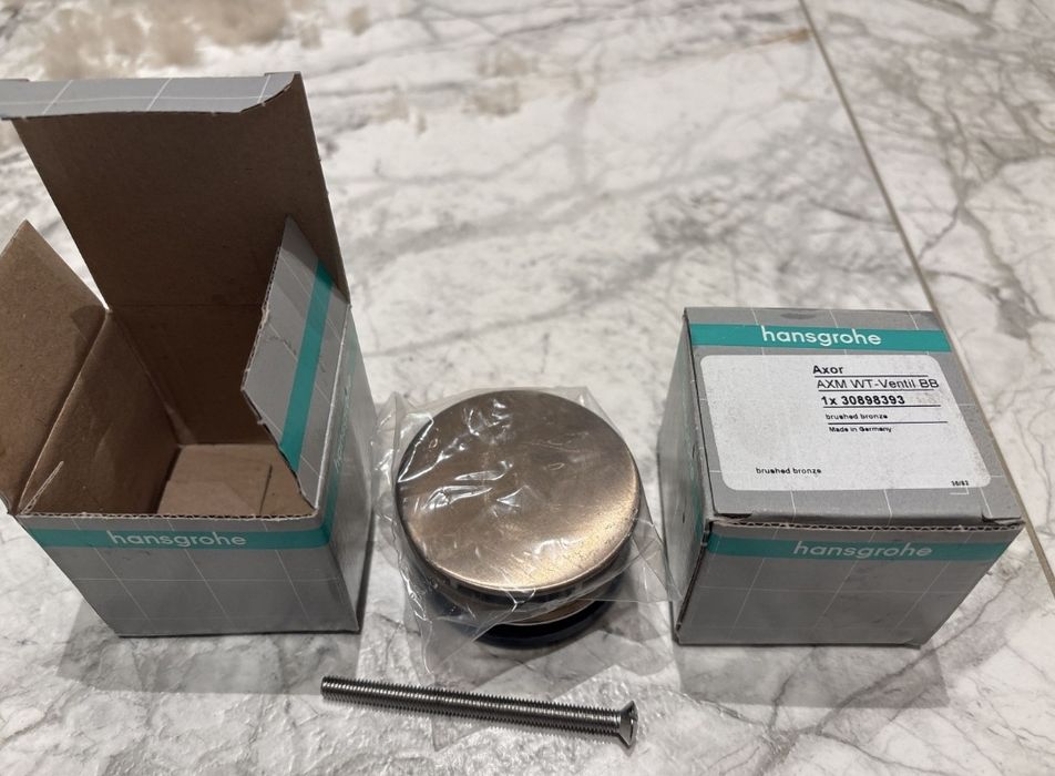Axor hansgrohe brushed bronze brąz szczotkowany korek do umywalki