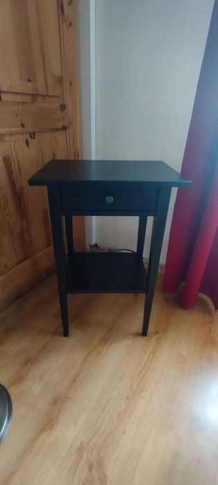 Stolik nocny czarny z szufladą.seria Hemnes 46x35
