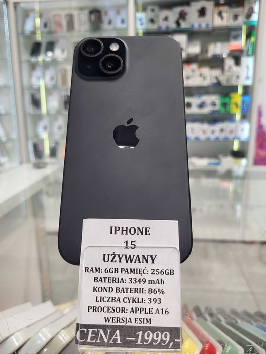 Iphone 15 256GB Bat 86% Telakces Felicity *Raty 0%