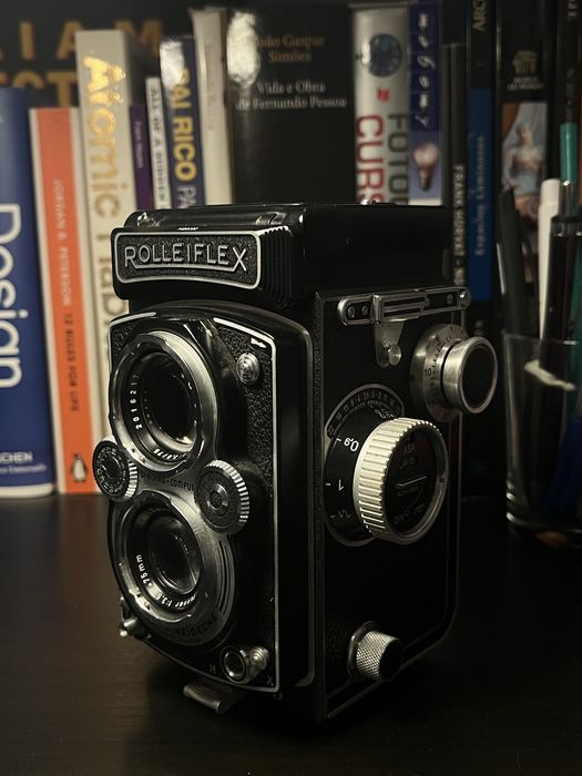 Câmara fotográfica Rollieflex médio formato analogica 6x6