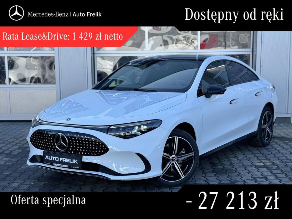 Mercedes-Benz CLA Rata 1429 zł netto, Linia Progressive Night, MULTIBEAM Panorama