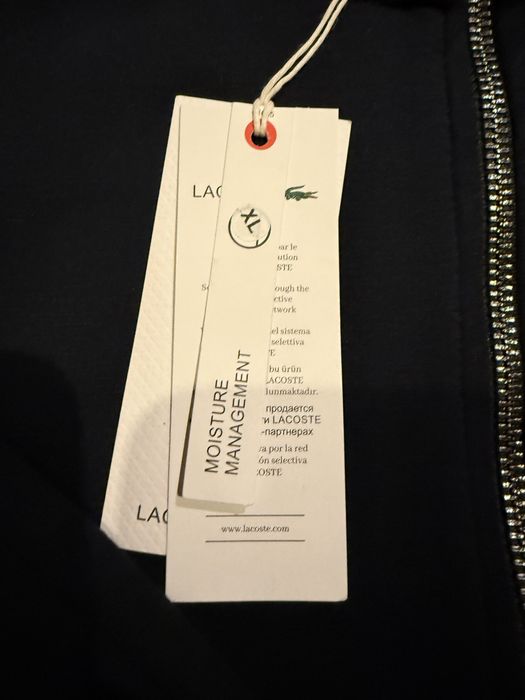 Dres Męski Set Lacoste Granatowy  Zielone Dodatki Premium XL Komplet