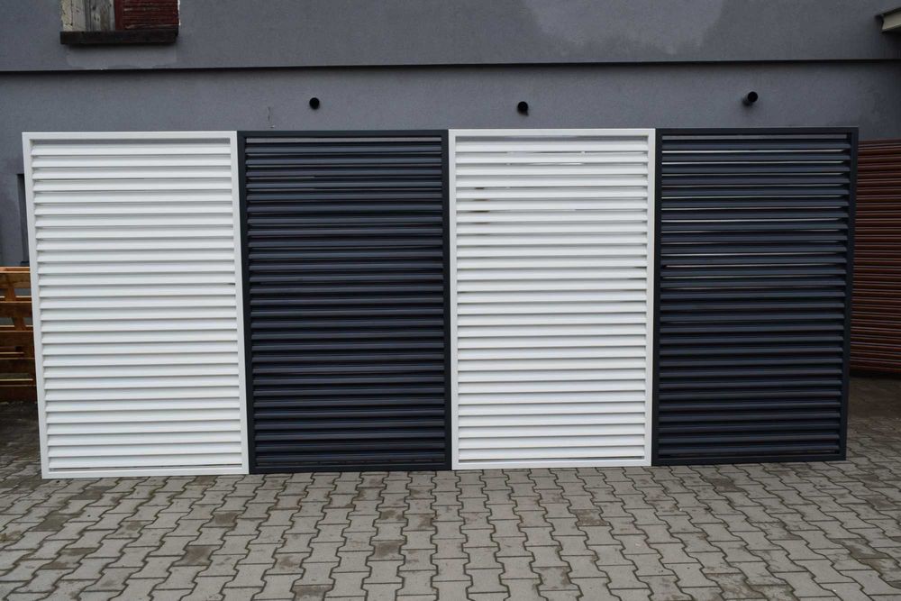 Panel  żaluzjowy metalowy  na taras, balkon ruchoma deseczki metalowe