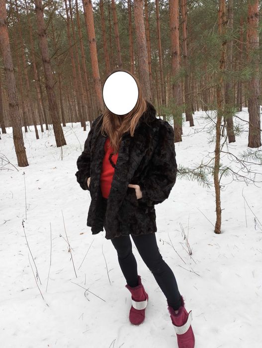 Piekne Futro z norek , norki naturalne - główki , czekoladowe S/M