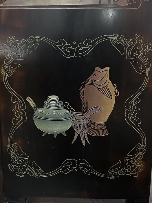 Вінтажна ширма в азіатському стилі