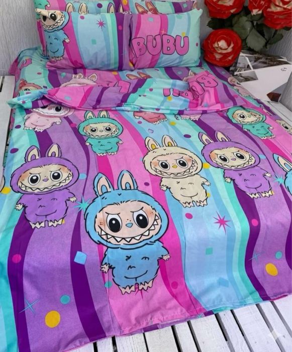 Постіль ДИТЯЧА Лабубу Куромі Стіч Роблокс Бетмен Марвел Майнкрафт