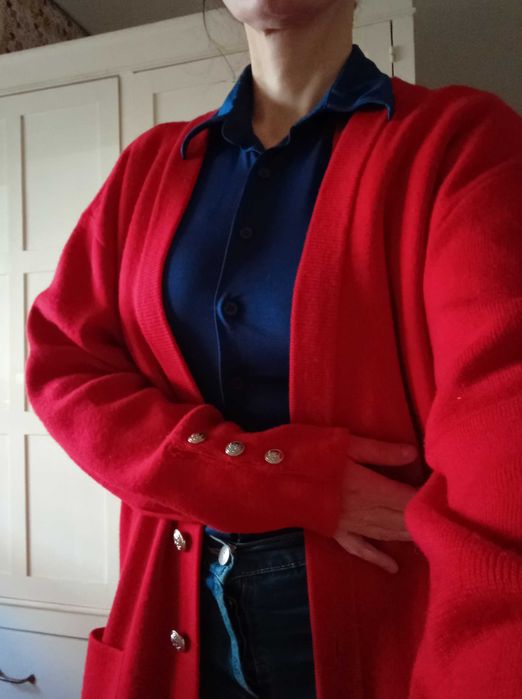 Casaco vermelho oversize