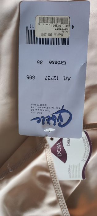 Body beżowe Lycra firma Cybele Grosse 85 Nowe