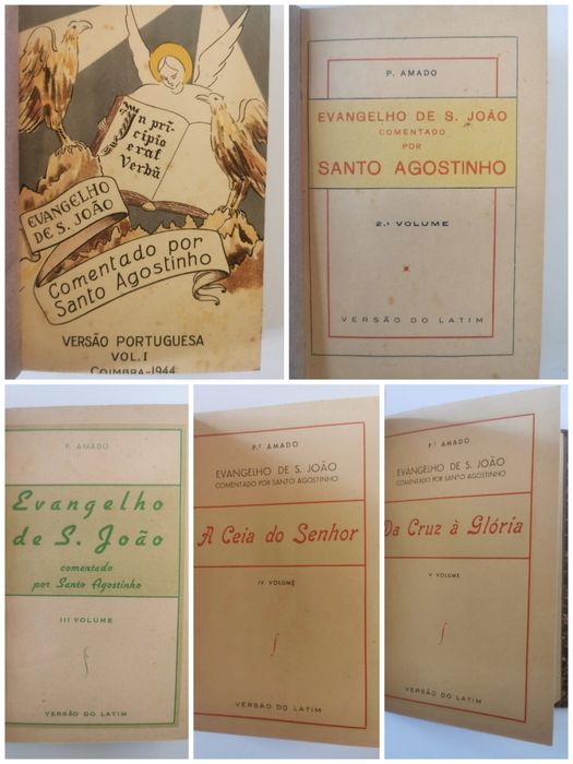 SANTO AGOSTINHO - Evangelho de S. João (comentado) - Coleção completa em 5 VOLUMES