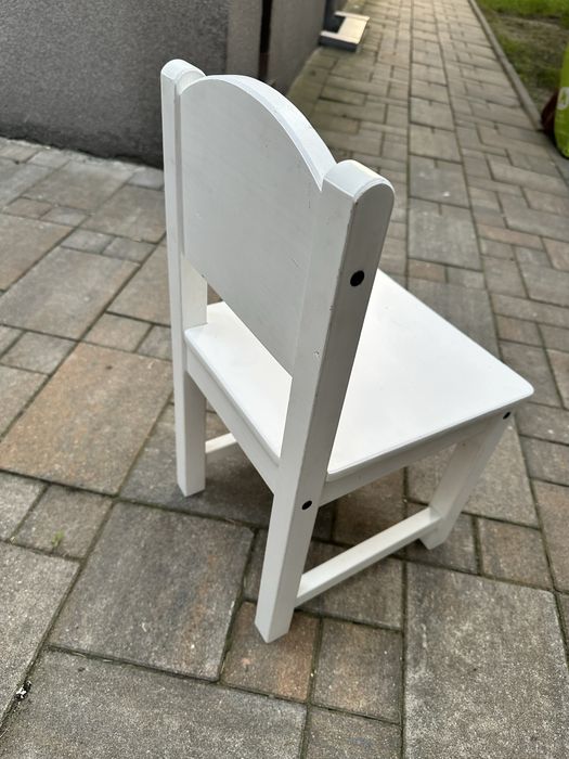 Krzesełko dziecięce białe Ikea SUNDVIG