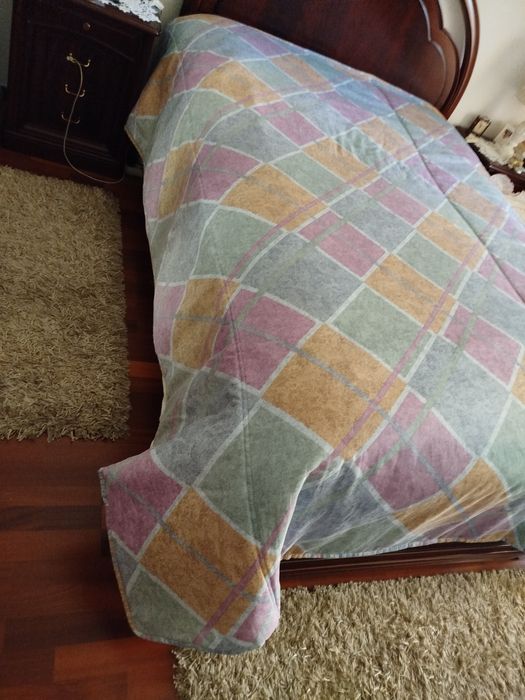 edredão de cama de casal reversível