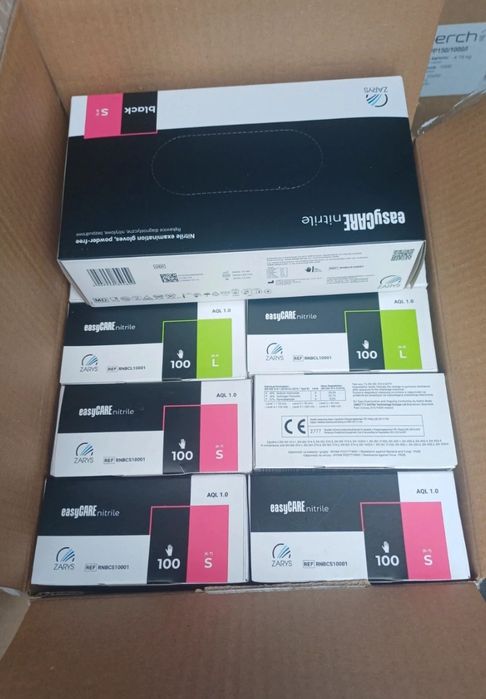 Rękawice Nitrylowe S M L XL 100sztuk
