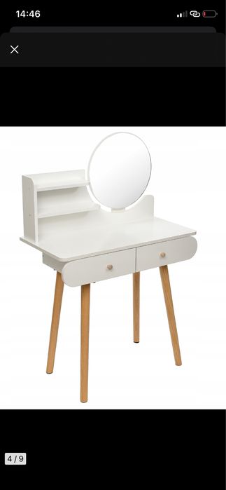 Toaletka biała styl skandynawski