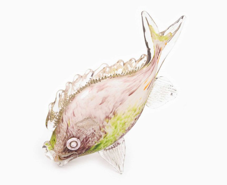 Escultura de Peixe em Vidro