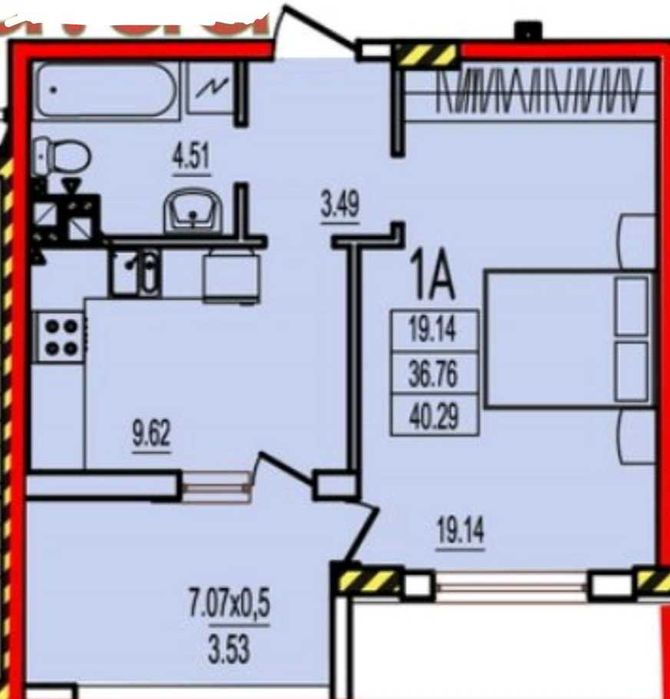 Самая низкая цена ! ЖК Розенталь. Таирова. 41 м. Лоджия 7 м.: 19 900 ...
