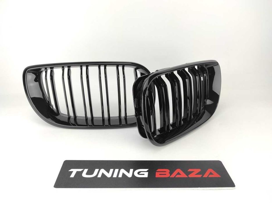 Решетки радиатора (ноздри) BMW 3 E46 Sedan M3 Style рест Gloss Black