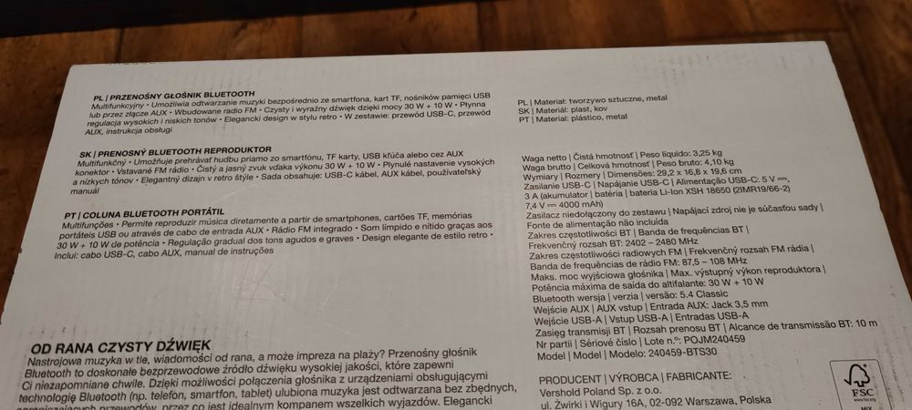 Głośnik Radio bluetooth