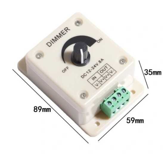 ŚCIEMNIACZ Regulator obrotów LED 12V-24V 8A PWM 96W