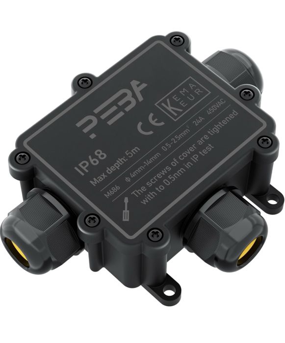 Pack 4 Caixa conexão impermeável luminárias p/ exterior estanque Peba