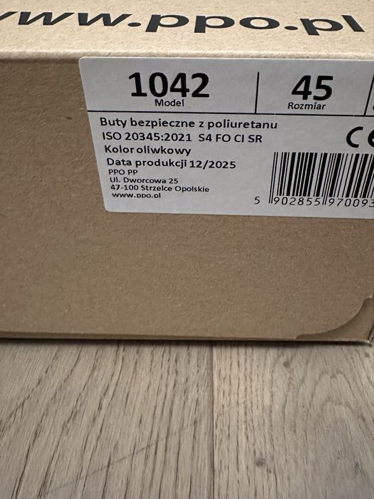 Gumowce / kalosze PPO robocze obuwie 45