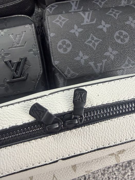 Сумка Louis Vuitton шкіряна чоловіча через плече Lv сумка Луи Витон Лв