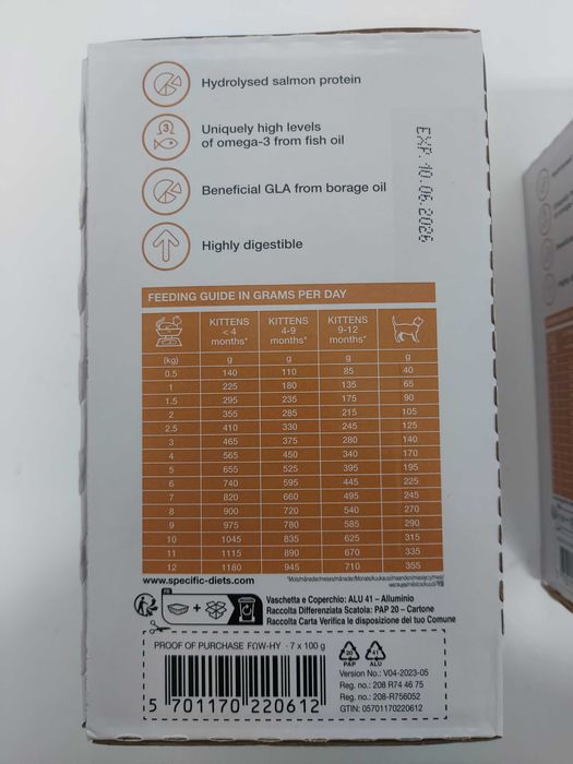 Comida de gato hipoalergénica marca SPECIFIC