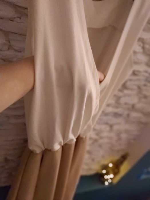 sukienka pudrowy róż na bal wesele 18stka rozmiar M /L