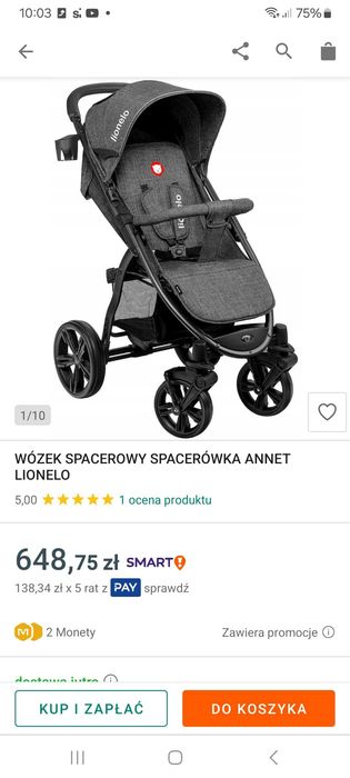 Wózek spacerowy Lionelo Anett