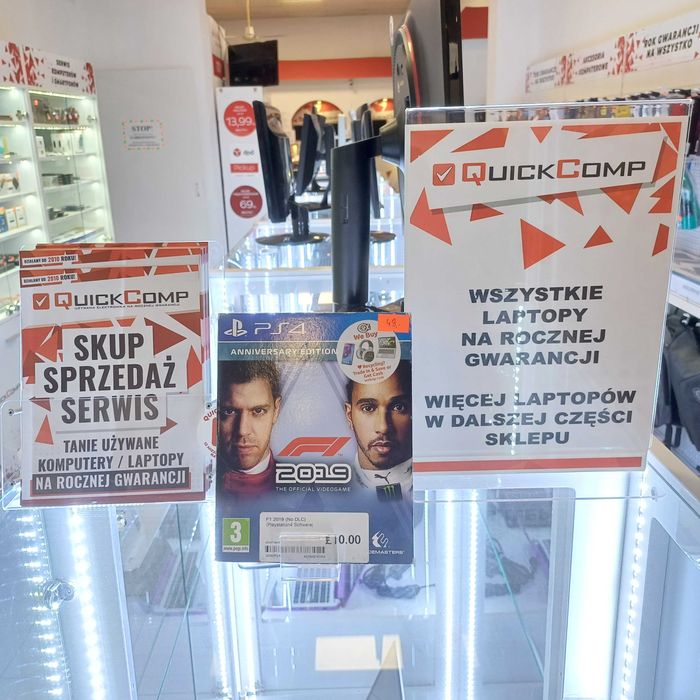 Gra PlayStation 4 PS4 / PS5 F1 2019 Gwar 1 rok QUICK-COMP