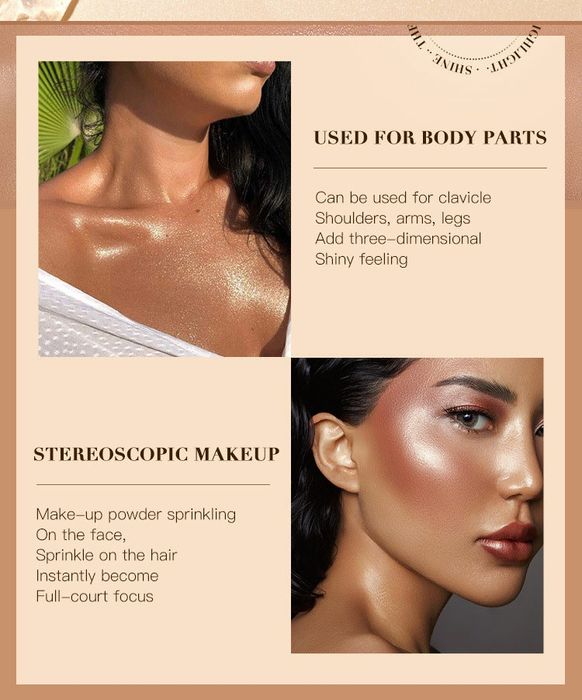 Rozświetlacz w sztyfcie, puder połyskujący