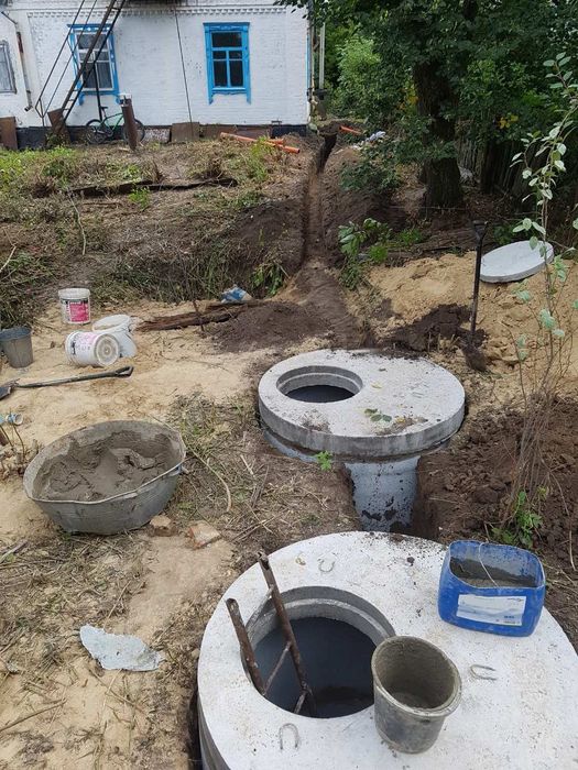 Выкопать канализацию,выгребную яму.Копка канализации,Септик.кольца ж/б