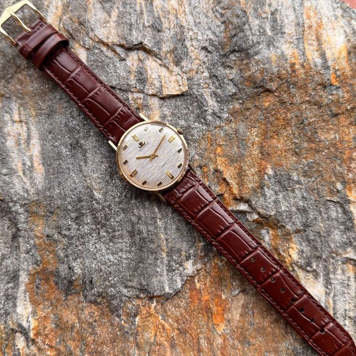 Zegarek Blumus Gold - 14k Złoto - Bark Finish Dial - Nos - 1960s