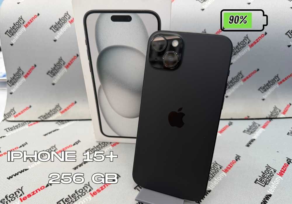 APPLE IPHONE 15+ PLUS | 256 GB | UŻYWANY | Kondycja Baterii - 90% | Szkło GRATIS |