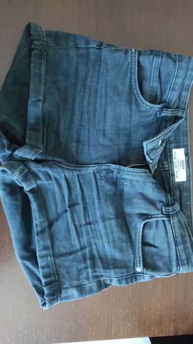 Calções ganga pretos tamanho 36