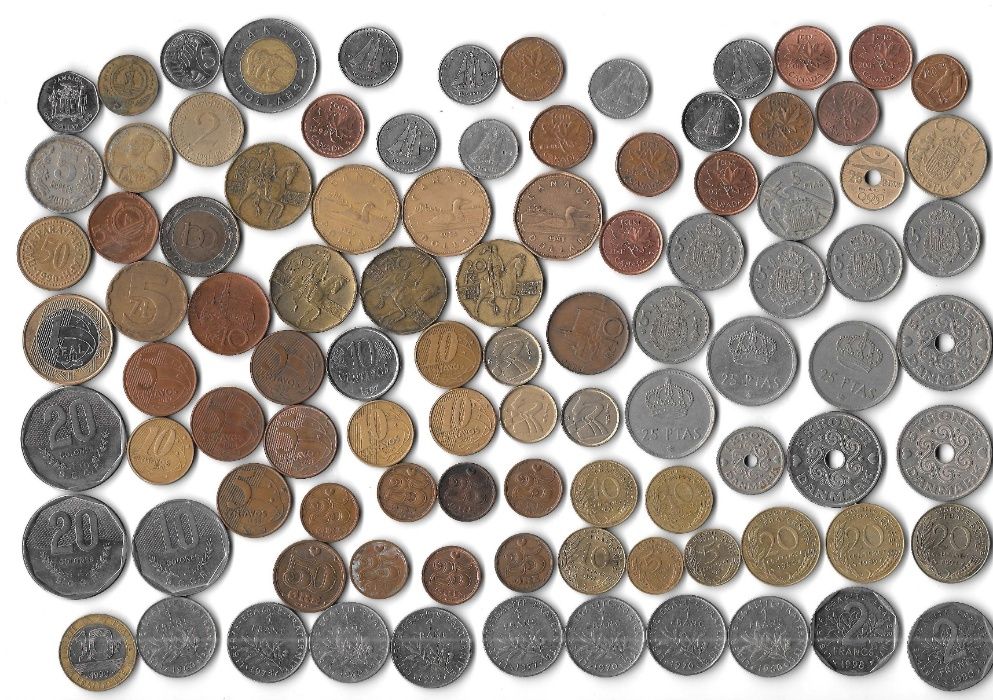 Lote de 147 Moedas Estrangeiras