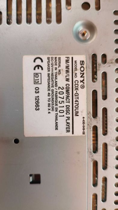 Radio Sony CDX-GT470UM