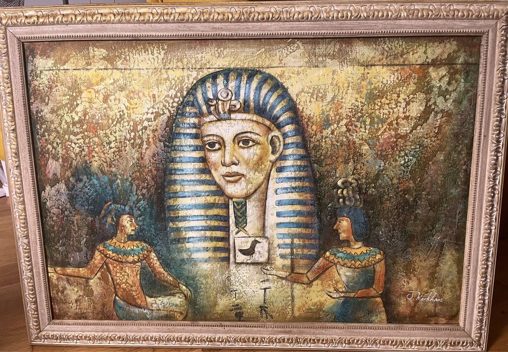 Quadro esfinge com moldura