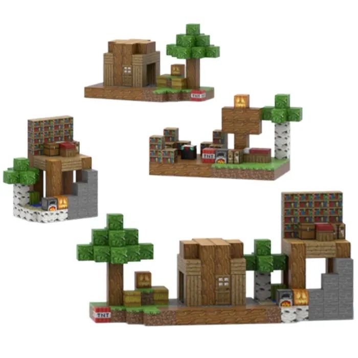 200шт + 6 фігурок Магнітний конструктор майнкрафт minecraft кубики 3д