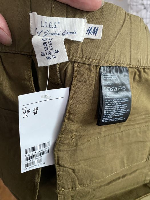 H&M нові бавовняні штани брюки жіночі чінос